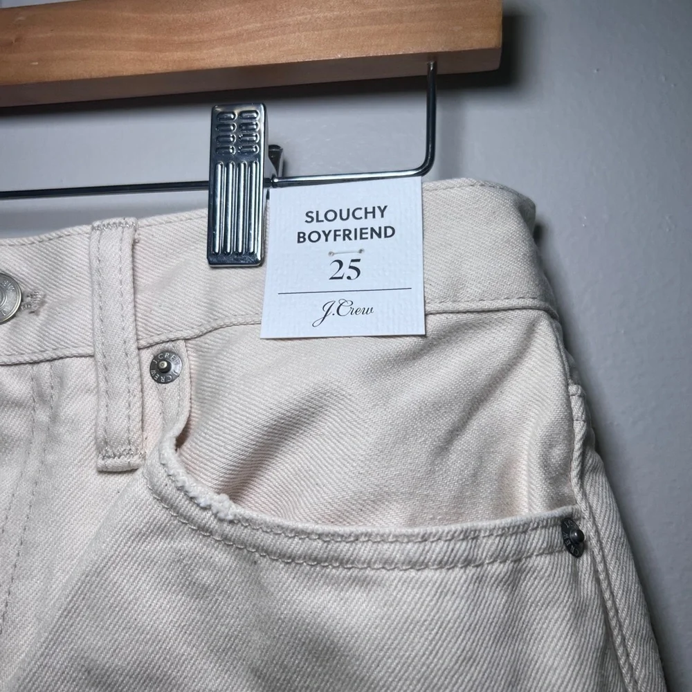 J.Crew‎ Slouchy boyfriend jean in ecru